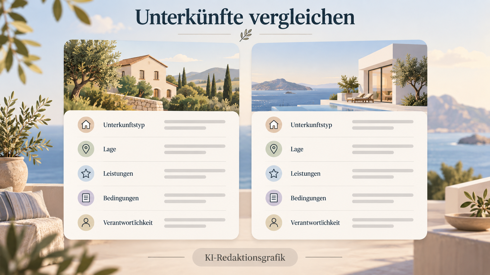 Redaktionelle Illustration zu Wie wählst du ein Reiseportal passend zu deinen Bedürfnissen?