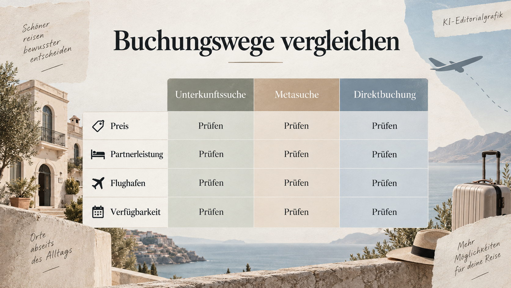 Vergleich des Buchungswegs bei Booking.com