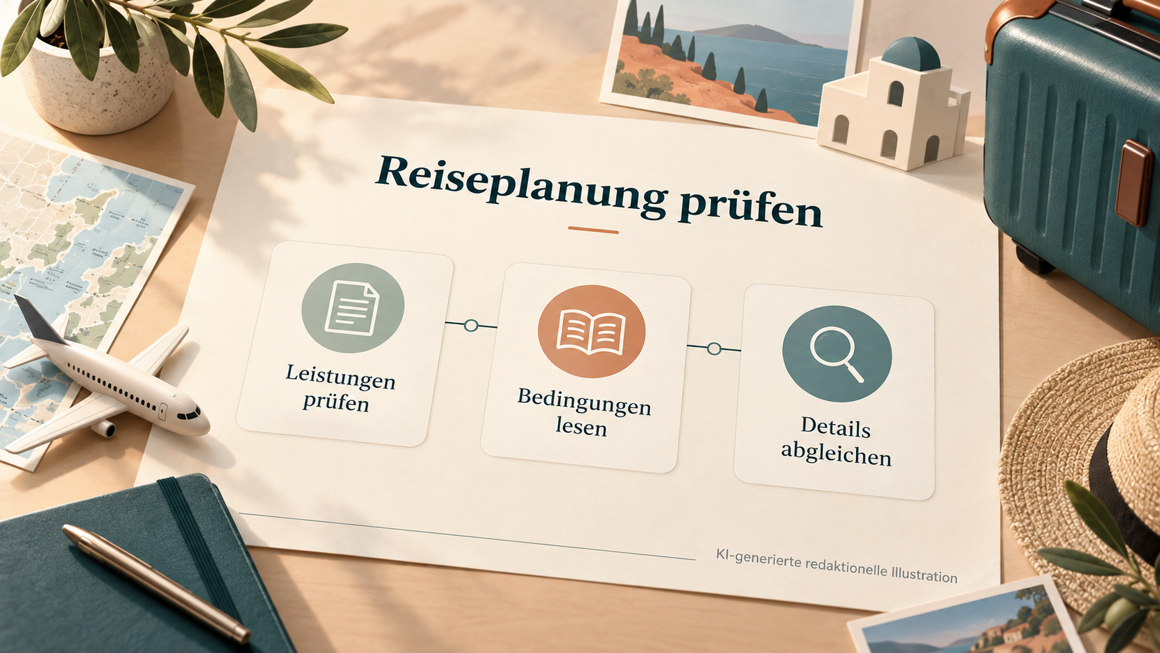 Prüfraster für Expedia-Pakete und Einzelbausteine