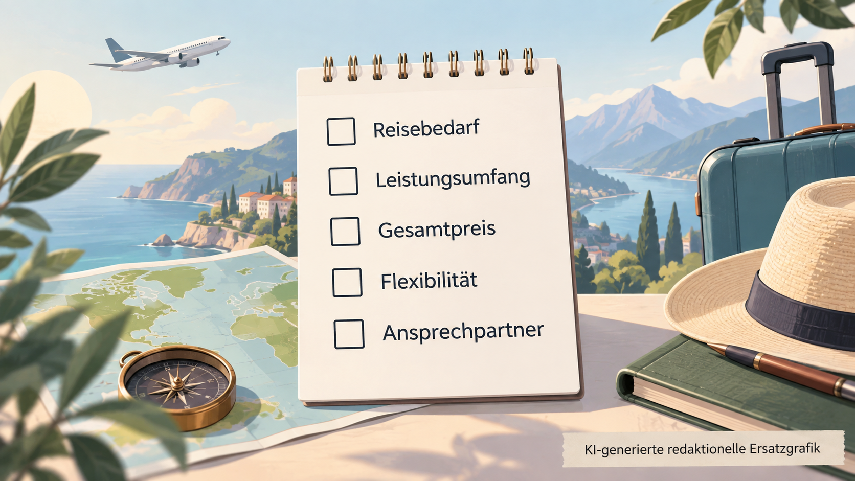 Checkliste zum Prüfen eines Reiseangebots